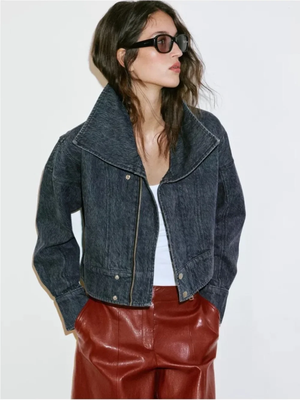 NWT Zara Z1975 Cropped Denim Jacket - Picture 1 of 15